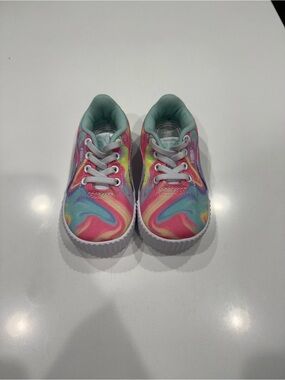 PUMA Toddler Girls Multicolor rainbow swirl Low Top Sneakers Lace-Up US 7